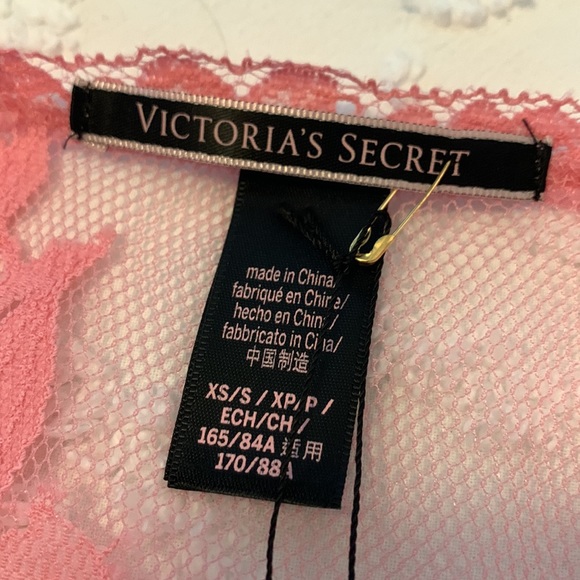 VICTORIAS SECRET PINK LACE ROBE WITH SASH BELT - Picture 12 of 15